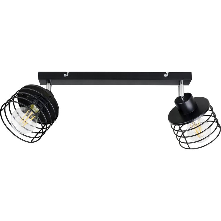 Tootefoto - Orno ISLA laelamp, seina- ja laekinnitus, max. v imsus. 2x60W, E27, must, riba