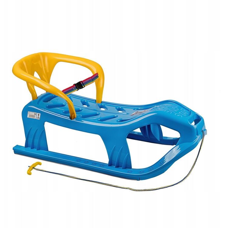 Tootefoto - Lastele seljatoega kelgud plastist sinine tahke marmat 50 kg