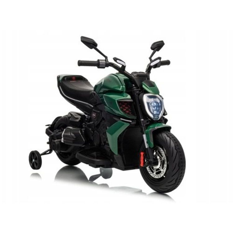 Tootefoto - Akutoitel mootorratas Bentley Ducati Diavel V4 XMX656 roheline