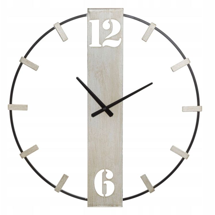 Tootefoto - Lumarko SILVERY seinakell, metallist, valge, 61x63 cm