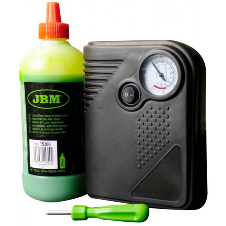 Tootefoto - Rehviparanduskomplekt - Aine 500Ml/Kompressor 12V + Lukuga Kott Jbm*