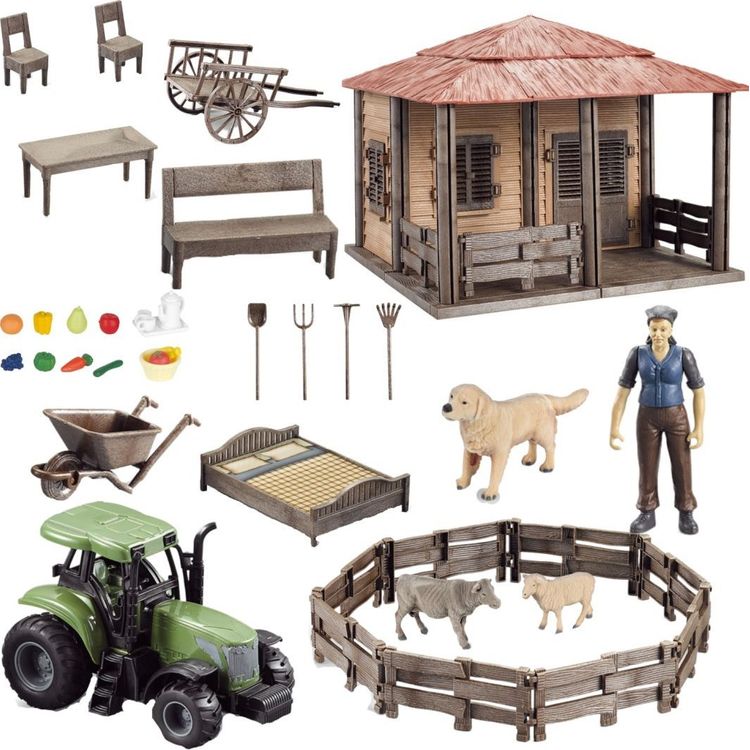 Tootefoto - Prolonikomplekt farma rant o talupidajate p llumeeste p llumeeste loomad zagroda traktor