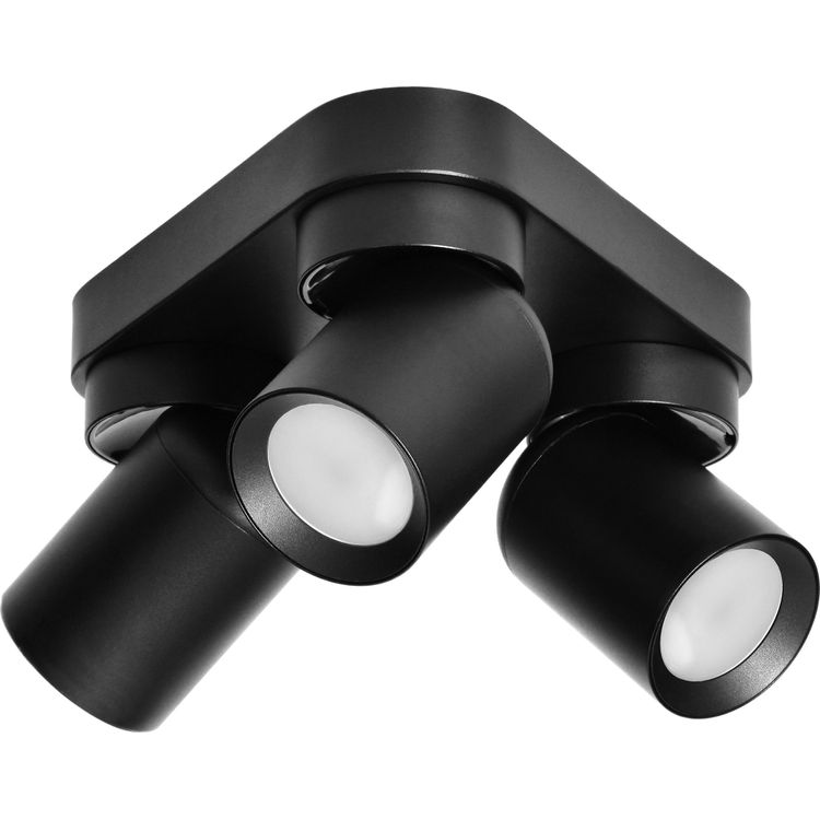 Tootefoto - Orno MALTA SP 3 laelamp, seina- ja laekinnitus, GU10 max. 3x12W, IP20, must, kolmnurkne alus