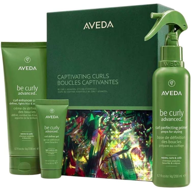Tootefoto - Aveda AVEDA SET Captivating Curls Be Curly Advanced kreemjas lokkis 200ml + geel lokkis juustele 40ml + sprei lokkis juustele 200ml