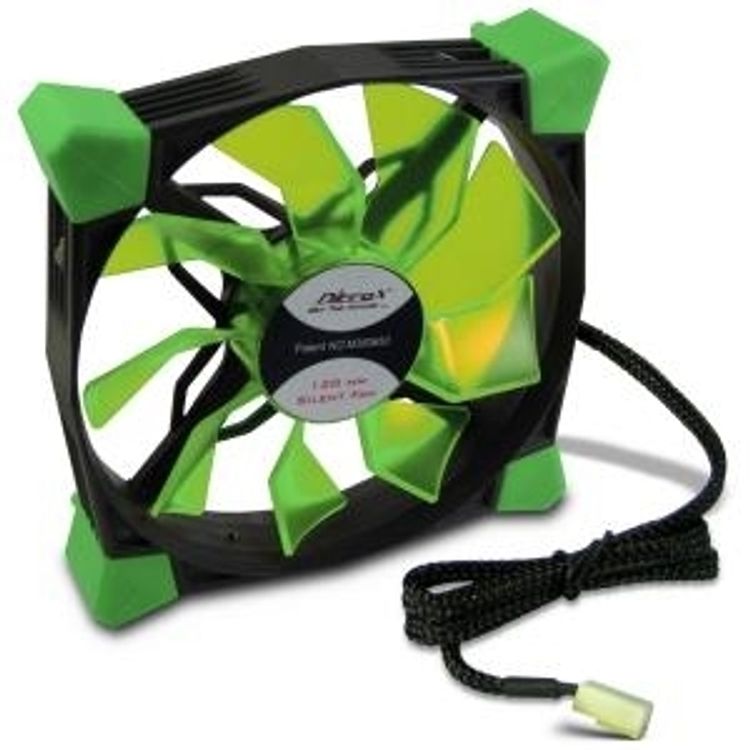 Tootefoto - Inter-Tech CobaNitrox N-120-GR Arvuti korpus Ventilaator 12 cm Must, Roheline