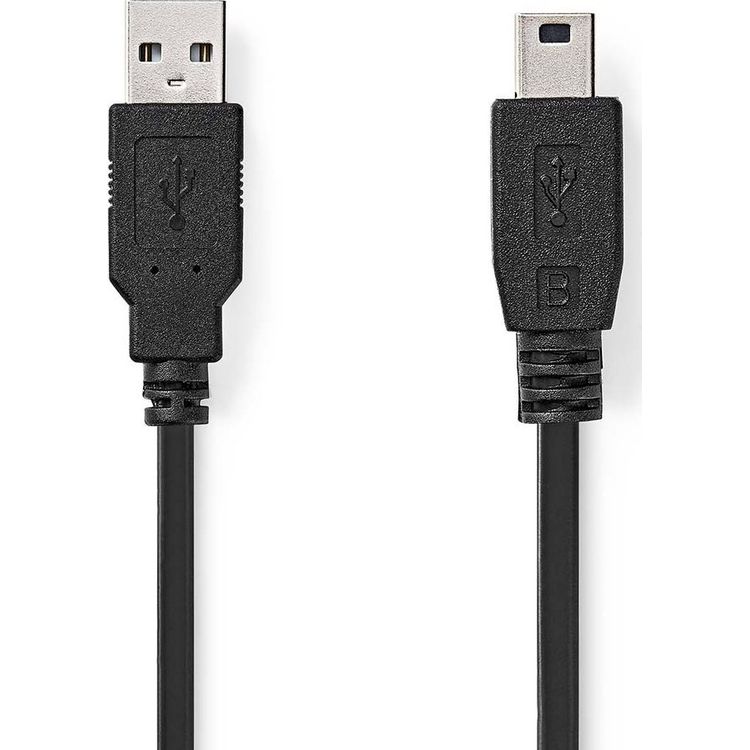 Tootefoto - Nedis USB-A miniUSB-B USB-kaabel 3 m must (CCGL60300BK30)