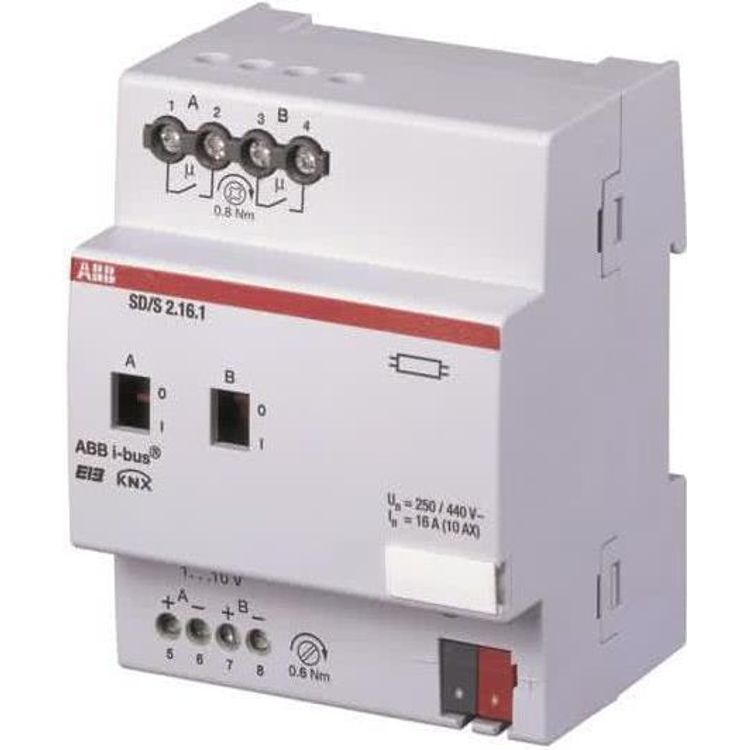 Tootefoto - ABB STOTZ-KONTAKT Schalt-/Dimmaktor SD/S2.16.1 2fach 16A (2CDG110079R0011)