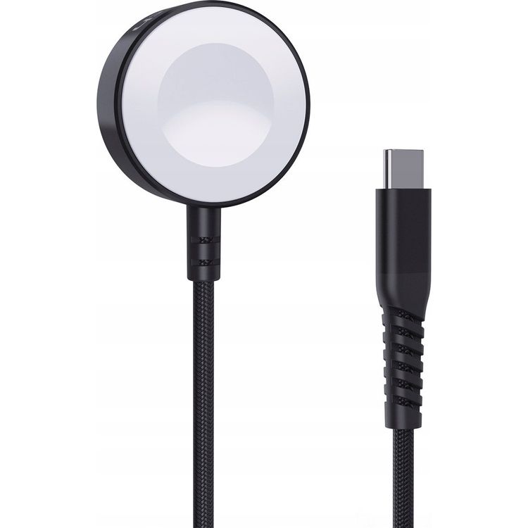 Tootefoto - Choetech Choetech T319 MFI 5W juhtmevaba laadija, Apple Watchi jaoks + USB-C kaabel - must