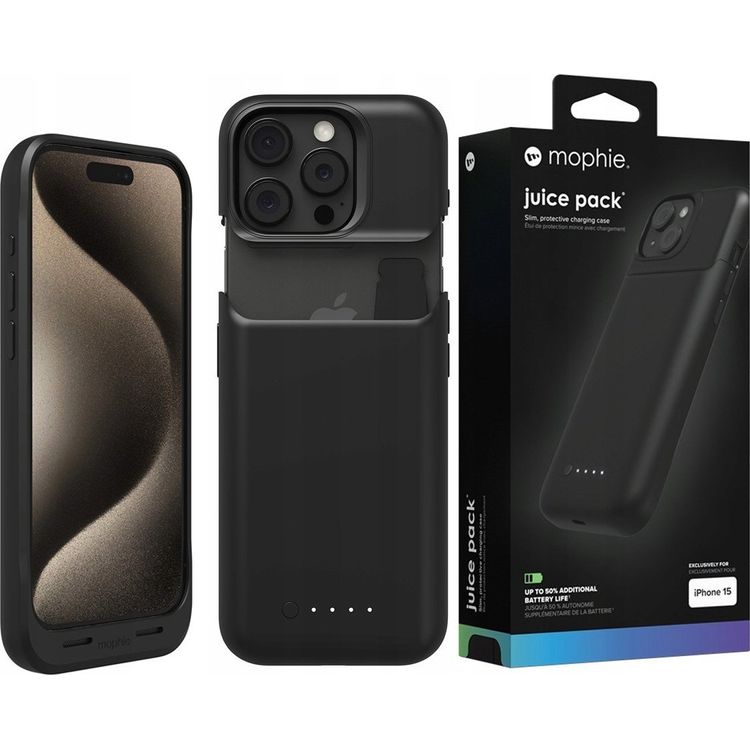 Tootefoto - Mophie Juice Pack (2400 mAh) - obudowa z wbudowanym powerbankiem do iPhone 15