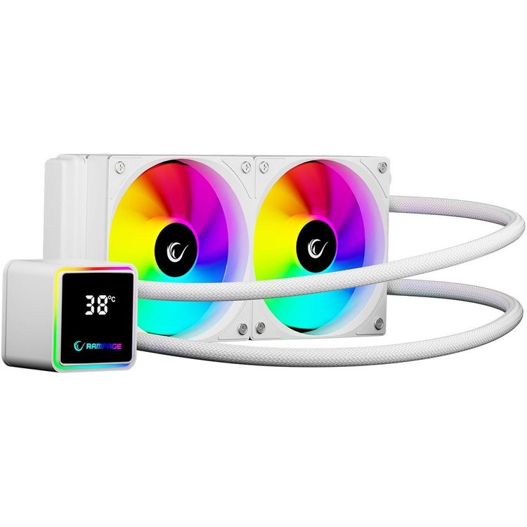 Tootefoto - Rampage INFINITE V240 vesijahutus 240mm ARGB vesijahutus, temperatuuriandur, valge