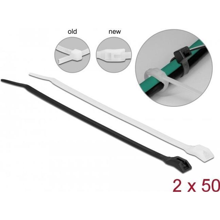 Tootefoto - DeLOCK 19500 juhtmek idis Paralleelse avaga juhtmeside Pol amiid Must, L bipaistev