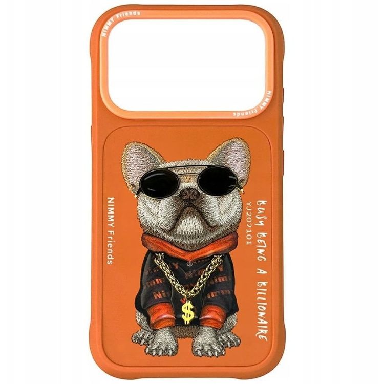 Tootefoto - Nimmy Glasses Cool Dog Case for iPhone 17 Pro Max Orange