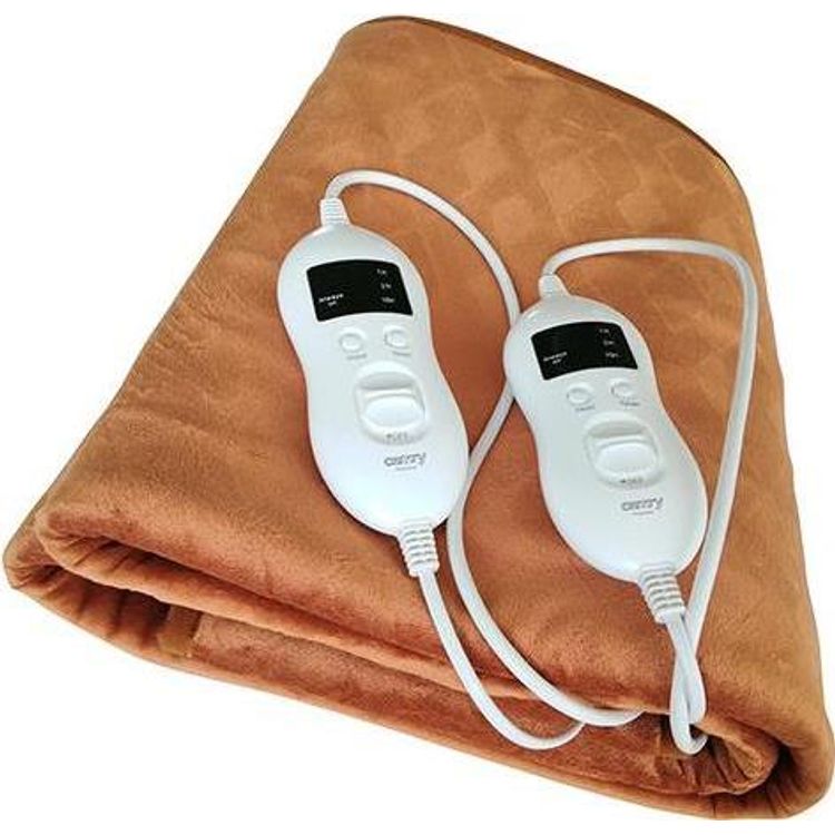 Tootefoto - Camry Electirc Heizdecke mit Timer CR 7436, Heizstufe Nr. 8, Person Nr. 2, waschbar, Fernbedienung, superweiche Wolle/Polyester, 2 x 60 W (CR7436)