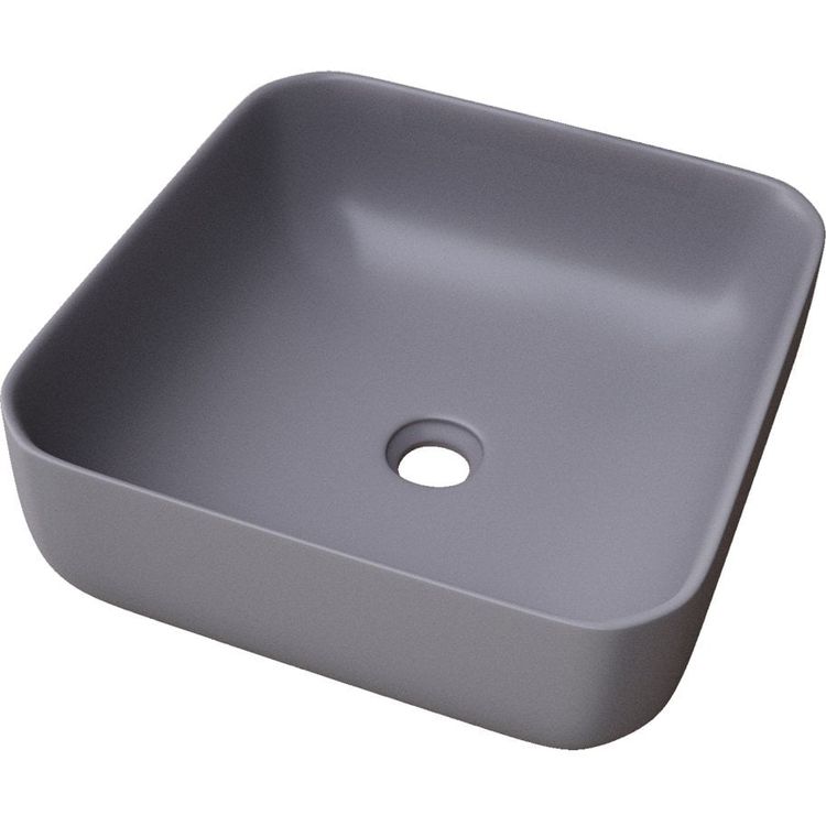 Tootefoto - WASHBASIN CATANIA 385X385X140 MATT GREY