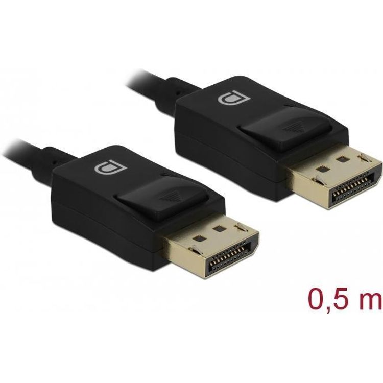 Tootefoto - DeLOCK 85299 DisplayPort-kaabel 0,5 m Must