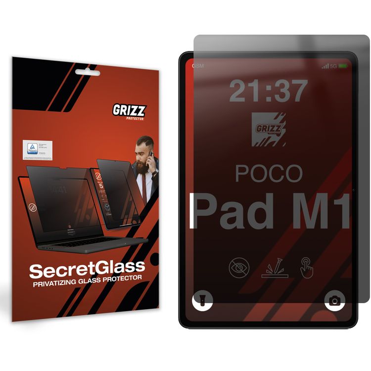 Tootefoto - GrizzGlass SecretGlass matt privaatsusklaas Xiaomi POCO Pad M1 jaoks