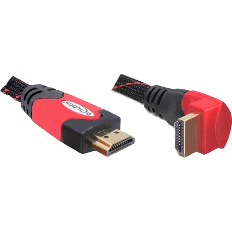 Tootefoto - DeLOCK 2m HDMI HDMI-kaabel HDMI t p A (Standard) Must, Punane