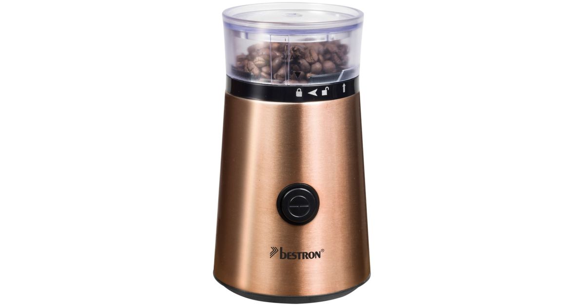 Bestron ACG1000CO coffee grinder Copper - Coffee grinders - Coffee machines  and coffee - Small kitchen appliances - Home appliances - MT Shop