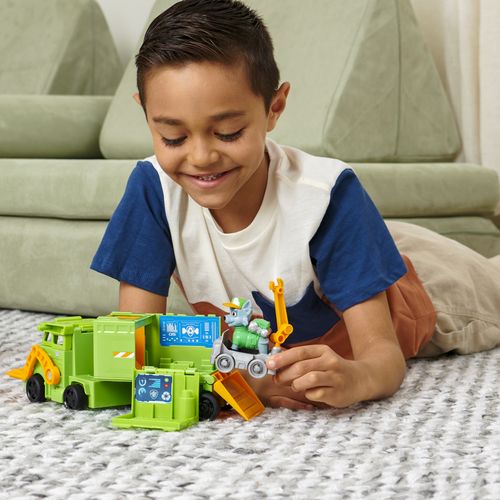PAW Patrol , Big Truck Pup’s Rocky Transforming Toy Trucks with