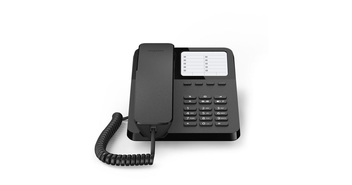 Gigaset DESK 400 Analog telephone Black - Analog and regular phones -  Mobile phones and smartphones - Phones and tablets - MT Shop