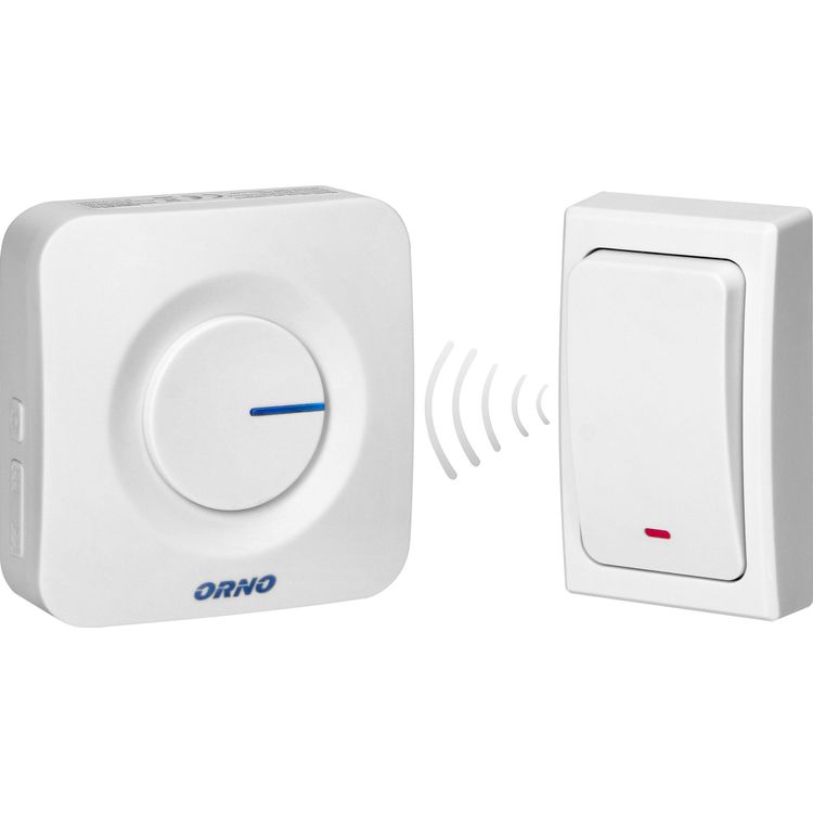 Tootefoto - Orno Wireless uksekell 230V~ akuvaba ONDO AC valge (OR-DB-MT-156/W)