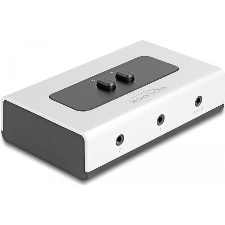 Tootefoto - Delock 2 zu 1 Umschalter Klinke 3,5 mm 4 Pin manuell bidirektional (88061)