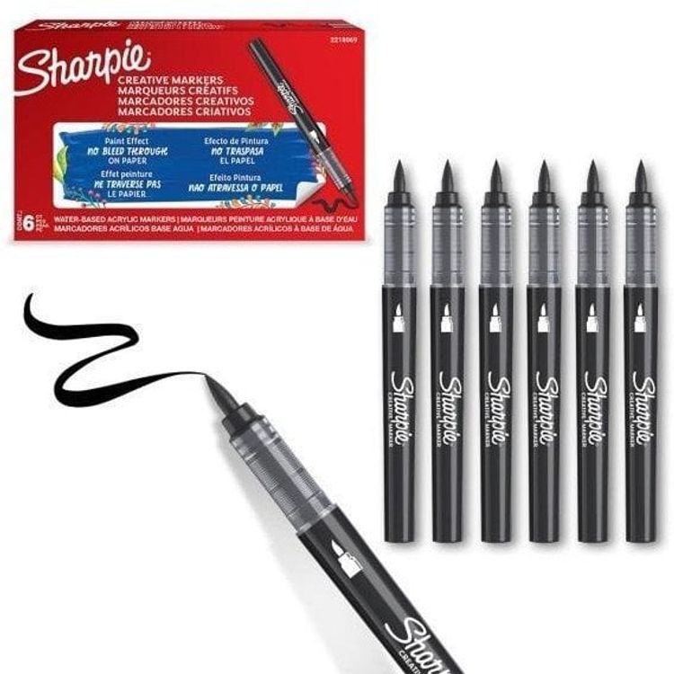 Tootefoto - Markery akrylowe czarne (6szt)