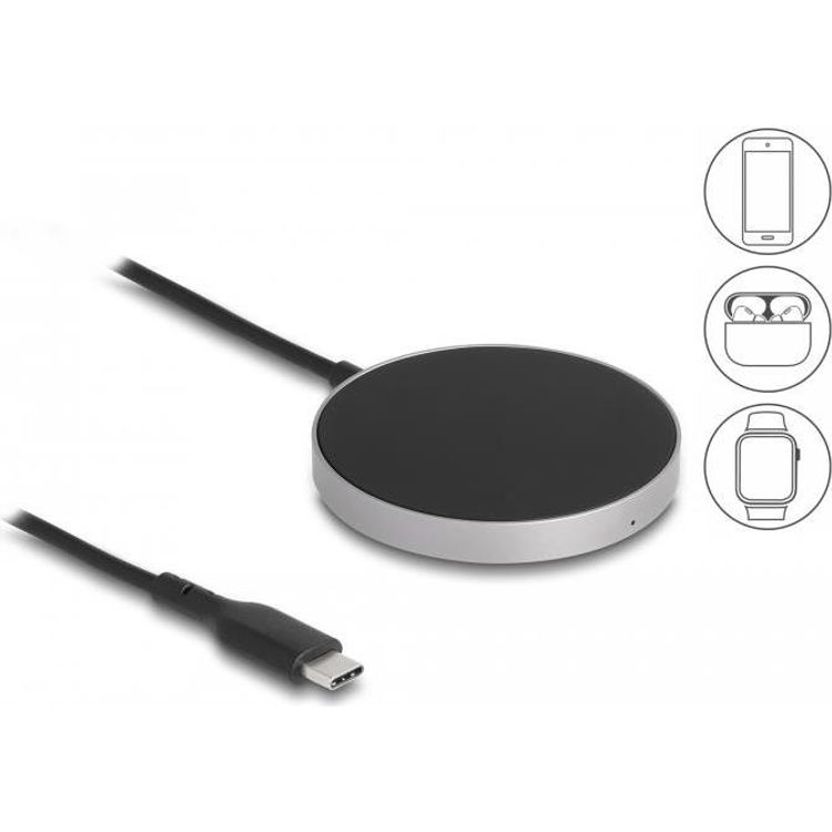 Tootefoto - DeLOCK 66467 Ladeger t f r Mobilger te Smartphone - Smartwatch Schwarz USB Kabelloses Aufladen Schnellladung Drinnen (66467)