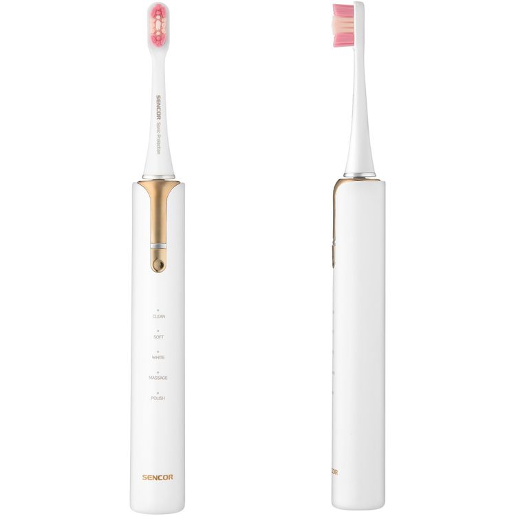 Tootefoto - Sencori hambahari Sencor SOC 4103GD Sonicu hambahari laetav valge 2 otsikut