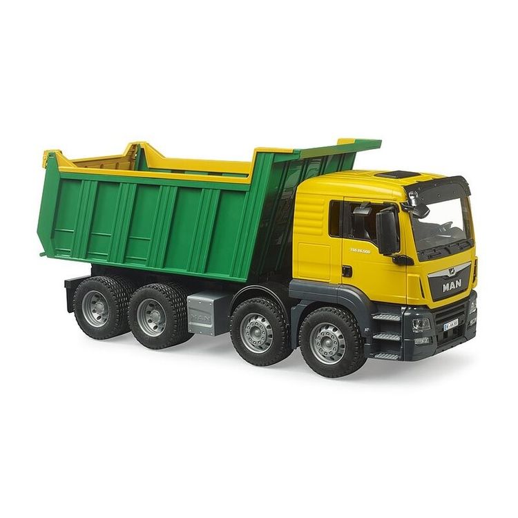 Tootefoto - MAN TGA white and green dump truck