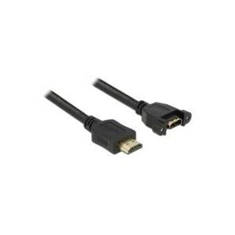 Tootefoto - DeLOCK 1m 2xHDMI HDMI-kaabel HDMI t p A (Standard) Must
