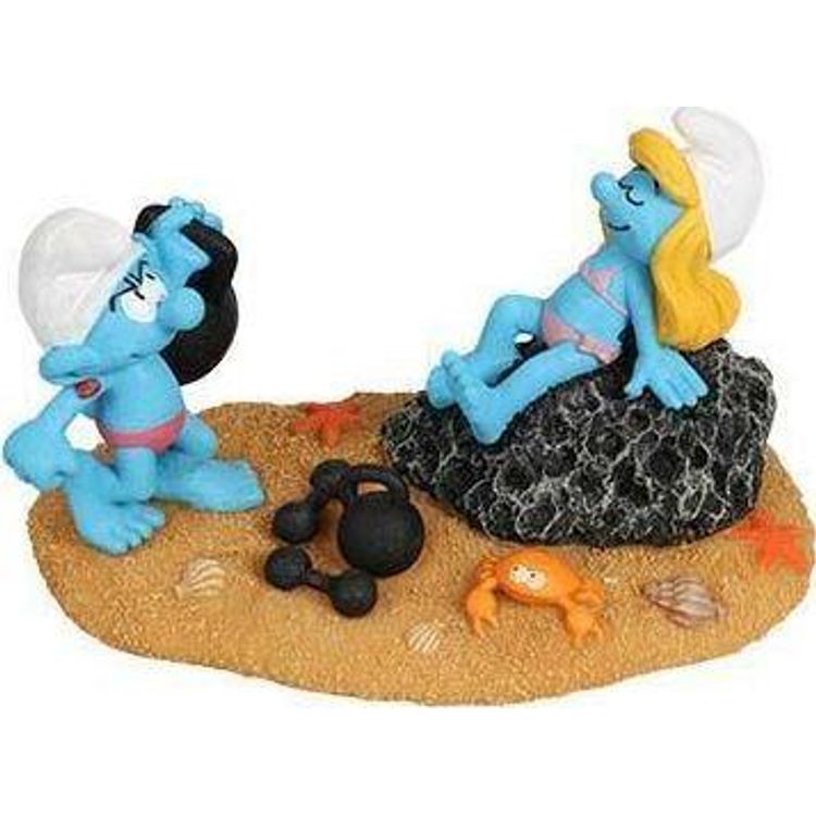 Tootefoto - AQUA DELLA Aqua Della Decoration Smurfette On the Beach, 16.2x9.6x9.3