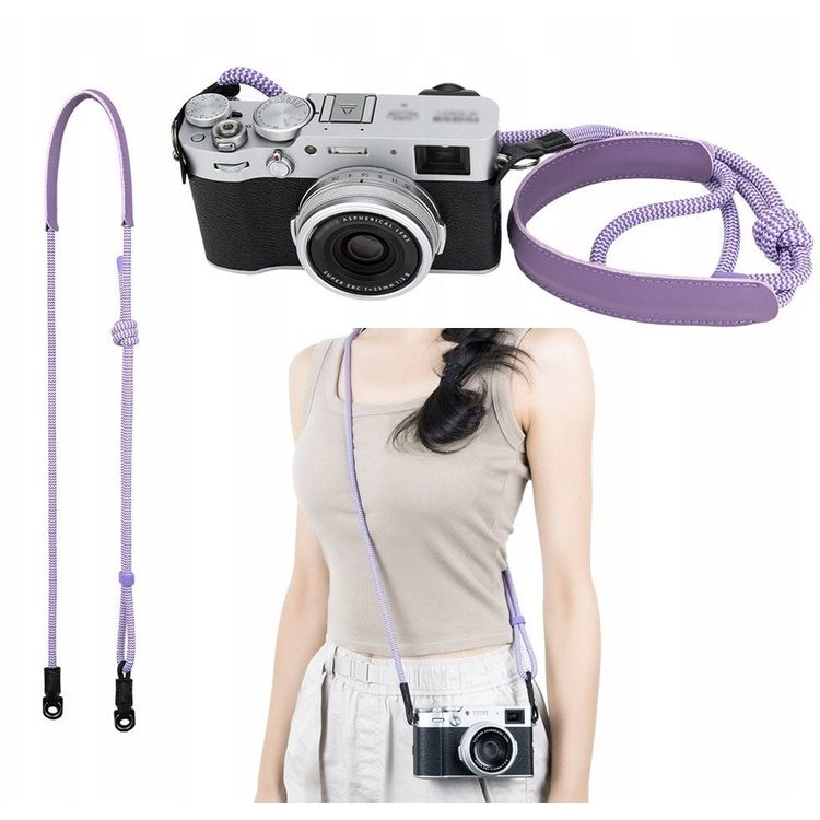 Tootefoto - Kaamera kaelarihm Retro Kodak Agfa Leica Fujifilm Canon Nikon / Cpc-lps / lilla