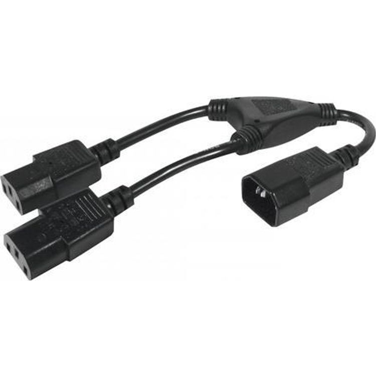 Tootefoto - Hypertec 808430-HY toitekaabel Must 0,3 m C14 pistikut 2 x C13 pistikut