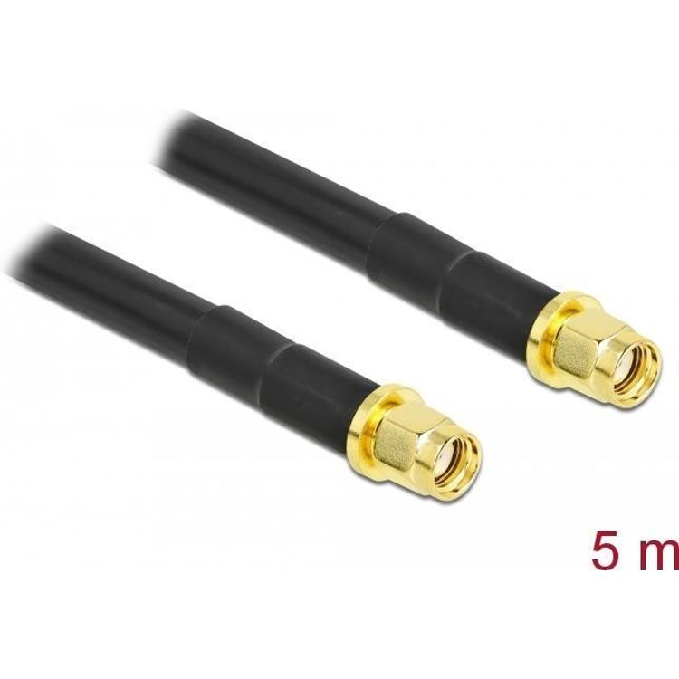 Tootefoto - DeLOCK 90455 koaksiaalkaabel LMR300 5 m RP-SMA Must