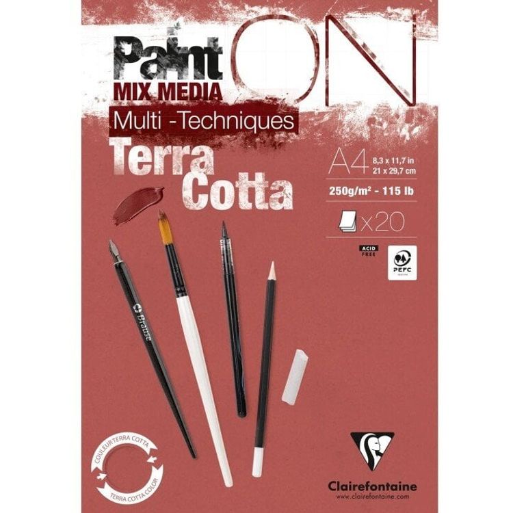 Tootefoto - V rvitav plokk A4 250 grammi terrakotta, 20 lehte, Toplimet