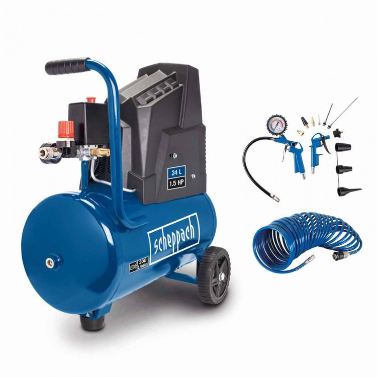 Tootefoto - Kompressor HC25o koos 13-osalise tarvikukomplekti ja 5 m voolikuga, Scheppach