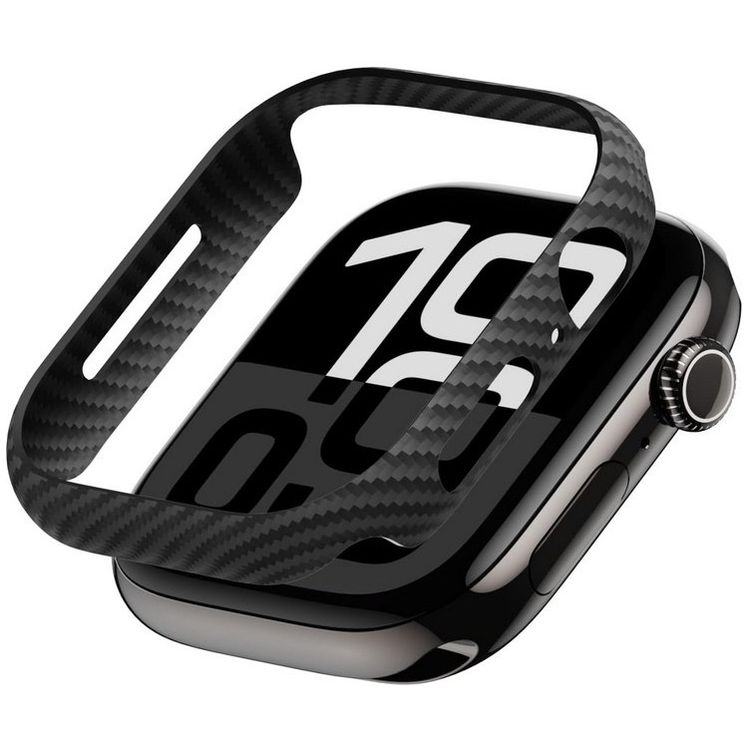 Tootefoto - Pitaka PITAKA hu mbris Apple Watchile 10/11 (46 mm) must ja hall