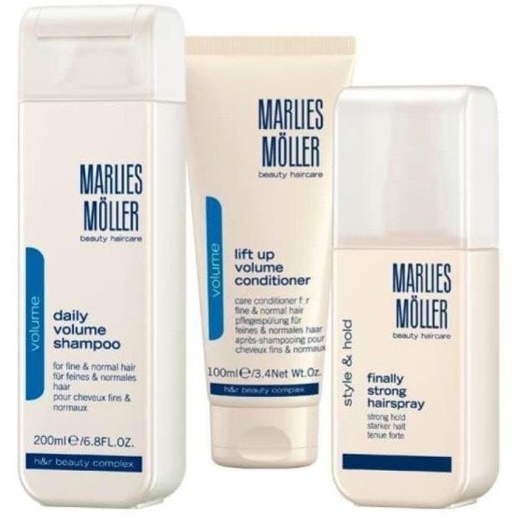 Tootefoto - Xmas komplekti komplekt Marlies Moller: t ste, juuste palsam, mahu jaoks, 100 ml + l puks tugev, juuste pihusti, stiili jaoks, tugev hoide, 125 ml p evane maht, juuste ampoon, 200