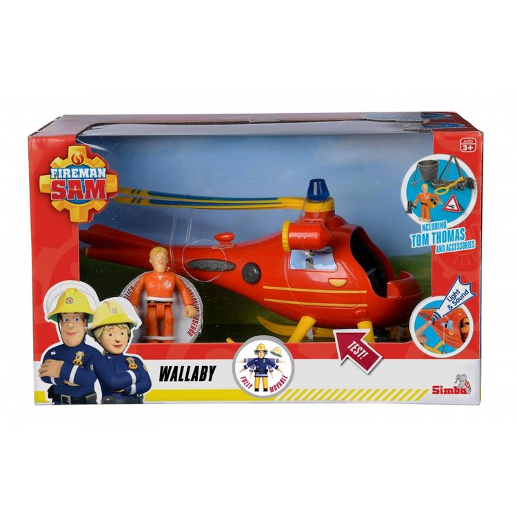 Tootefoto - Simba Helicopter Fireman Sam Wallby with figurine