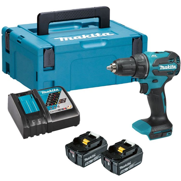 Tootefoto - Makita akutrell DHP490RTJ 2X5AH 18V trell/keeraja