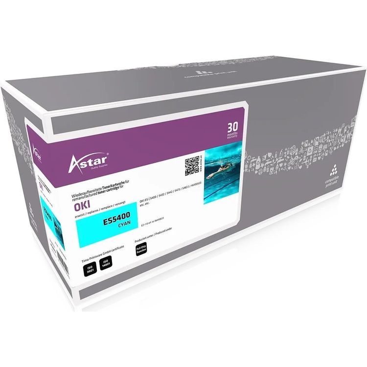 Tootefoto - AS20212 ASTAR OKI ES5400 TONER CYA 46490623 6000Seiten (AS20212)