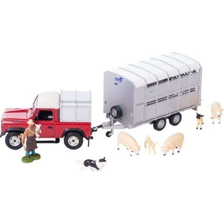 Tootefoto - Tomy Britains Land Rover koos haagisega TOMY komplekt