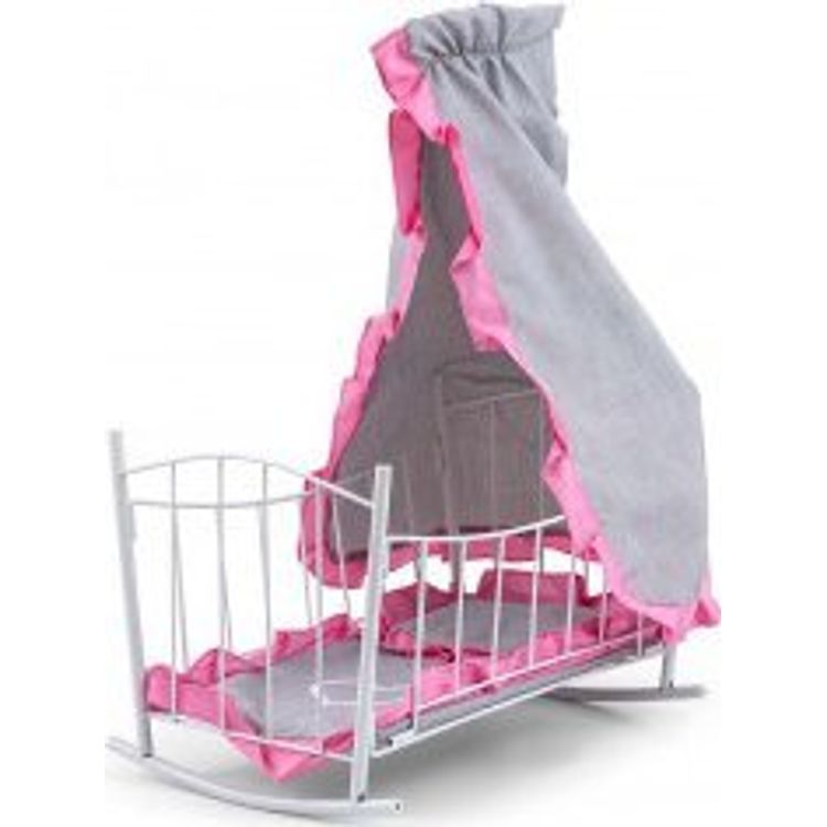 Tootefoto - Milly Mally Doll Bed-Cradle Lily with Canopy Prestige Pink