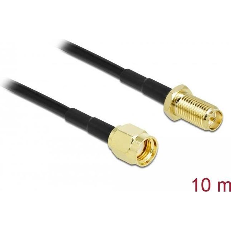 Tootefoto - DeLOCK 90465 koaksiaalkaabel LMR100 10 m RP-SMA Must