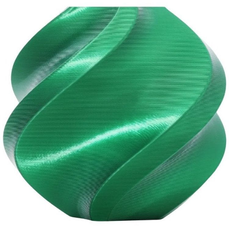 Tootefoto - Filament Bambu Lab PLA siid+ 1,75mm 1kg - kaasa arvatud korduvkasutatava pooliga - kommiroheline}