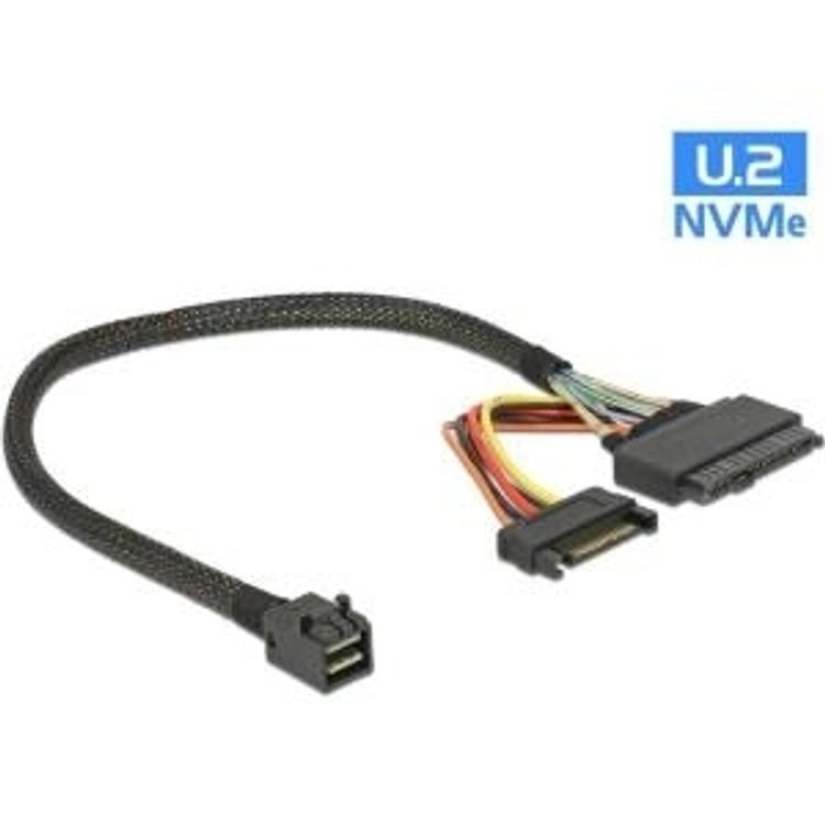 Tootefoto - DeLOCK 84823 SAS-kaabel 0,3 m Must