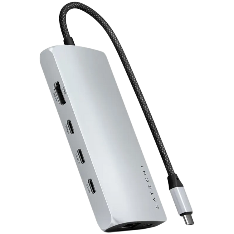 Tootefoto - Satechi USB-C Multiport Adapter 8K with Ethernet V3 silver