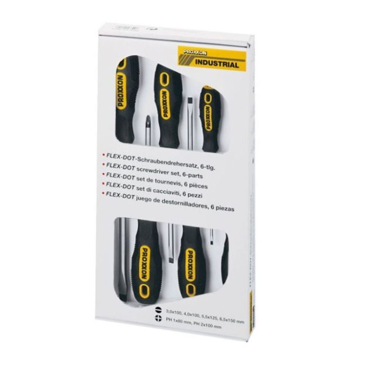 Tootefoto - Proxxon Flex-Dot Screwdriver Kit 6 pcs., Slit and Phillips