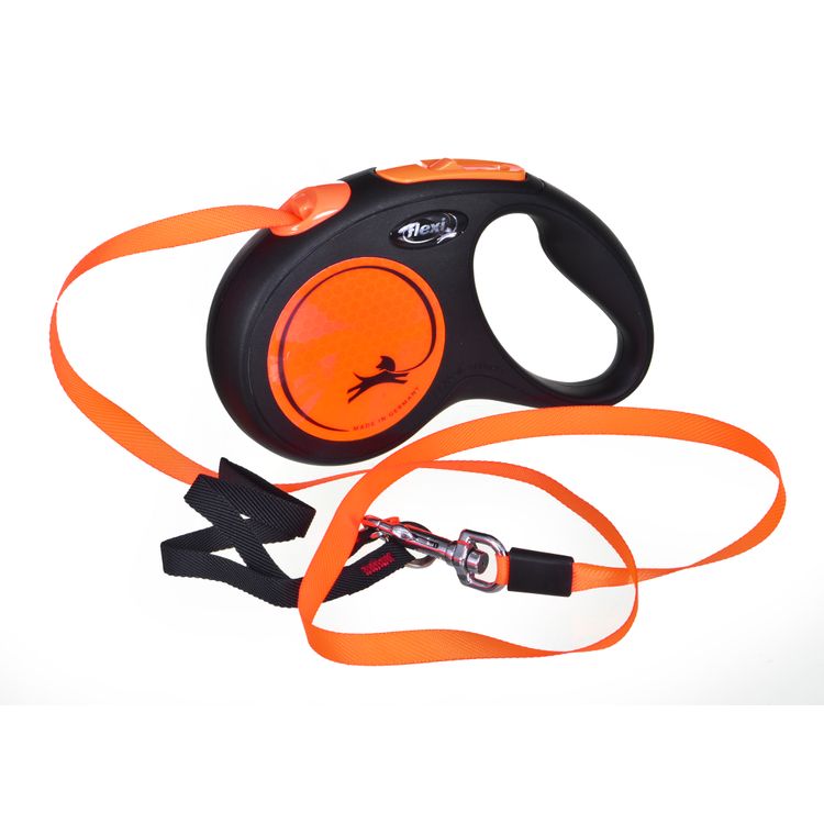 Tootefoto - Flexi FLEXI Automatic leash NEW NEON tape M 5m orange